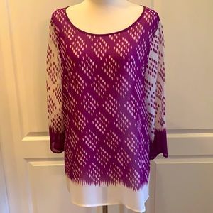Ann Taylor Women’s Sheer Pull Over Top Size L,